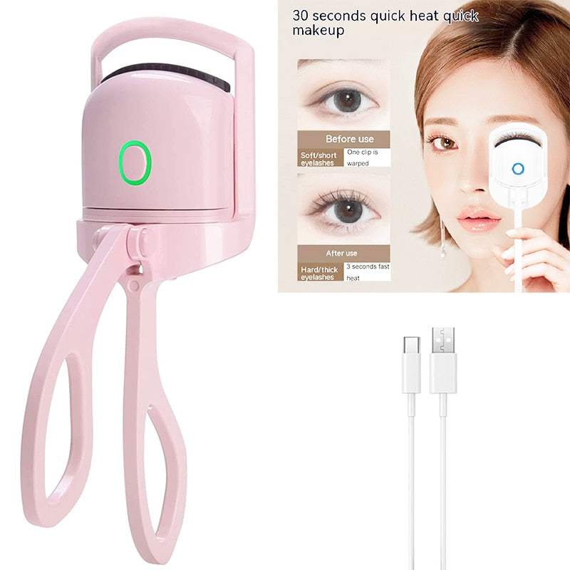 Portable Electric Heated Eyelash Curler for long-lasting curls and enhanced eyelashes.