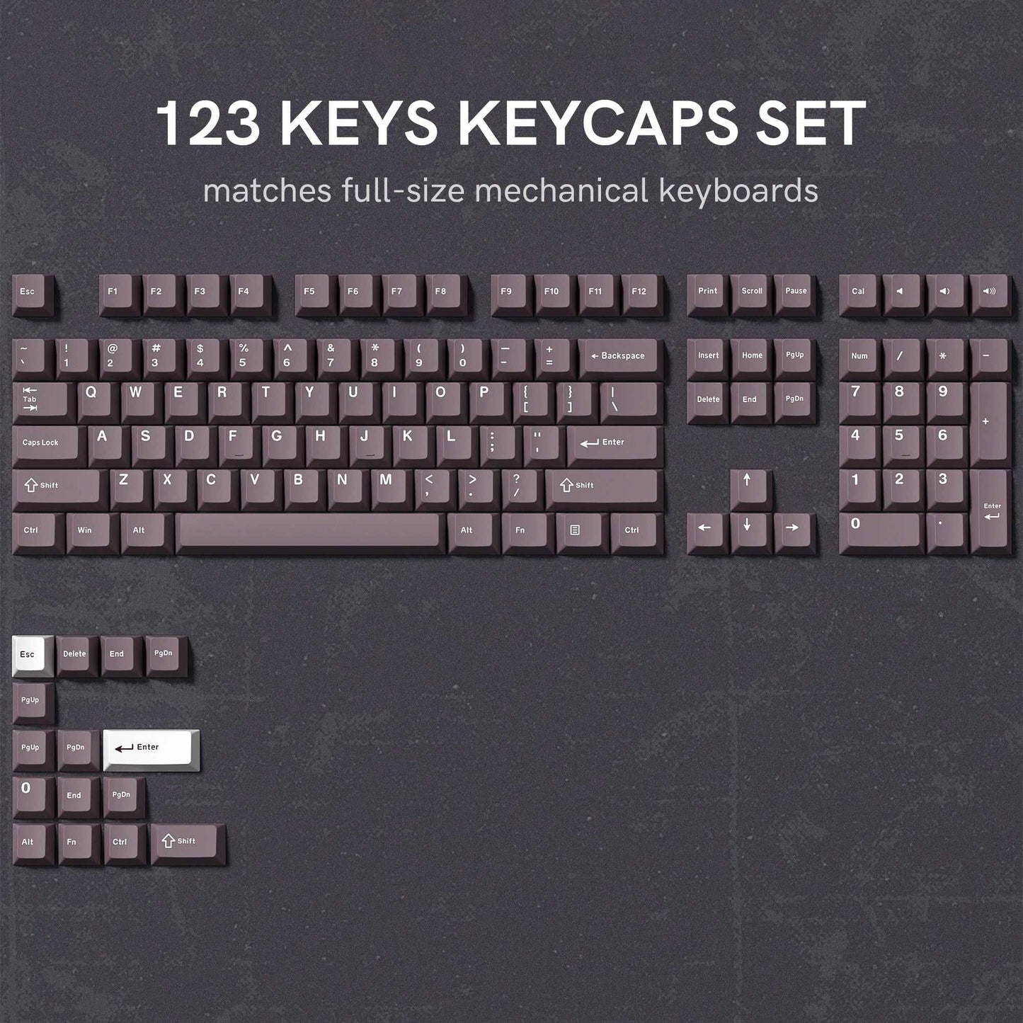 138 Keys Retro Brown Gray PBT Keycap Double Shot Cherry Profile Key Caps for Cherry MX Switches Mechanical Gamer Keyboard