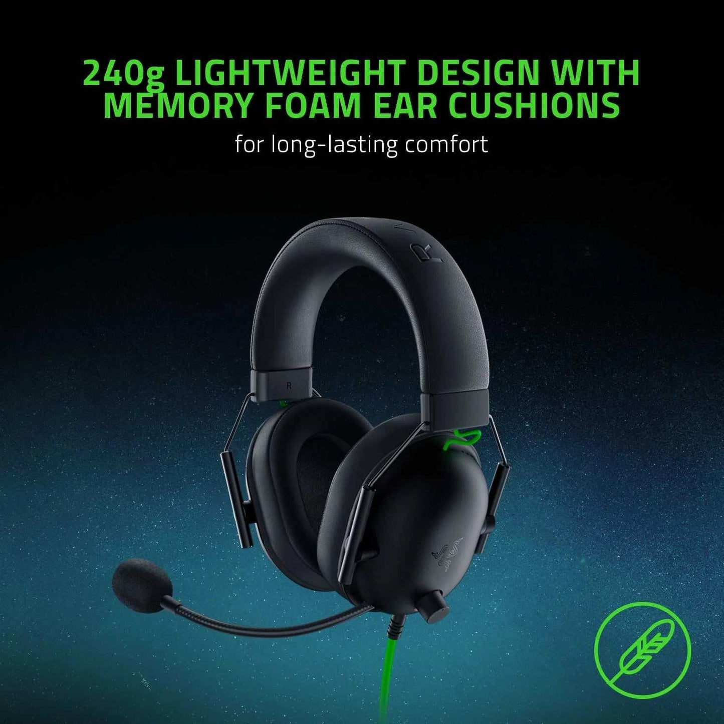 Blackshark V2 X Wired Esports Multi-Platform Headset, 3.5Mm, Black