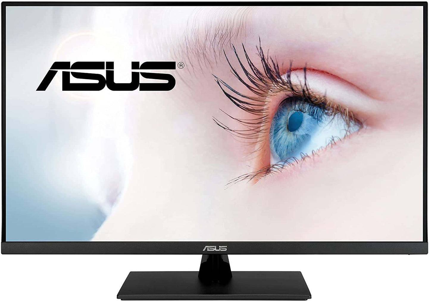 31.5 inch 2K WQHD ASUS monitor with IPS panel, HDR10, 75Hz, Adaptive-Sync, Low Blue Light, speakers, and frameless design