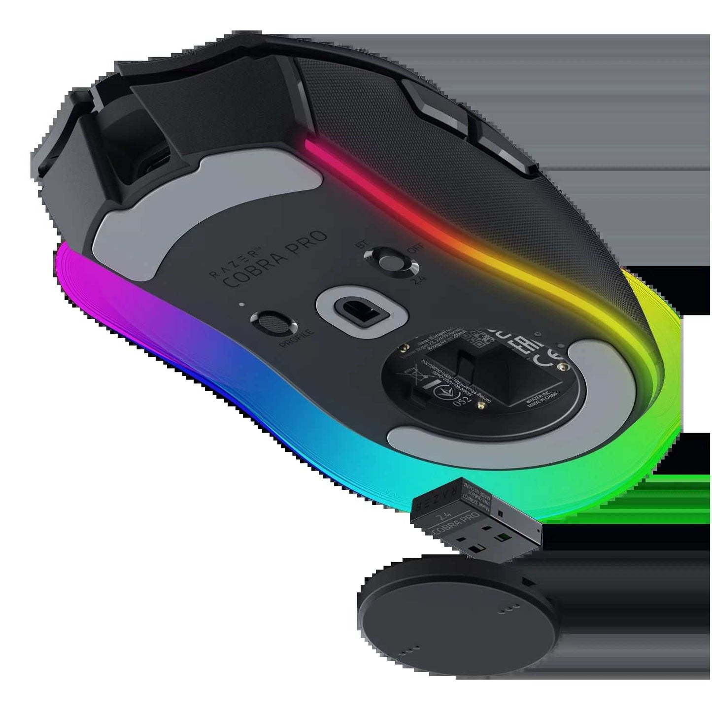 Cobra Pro Lightweight Wireless PC Gaming Mouse with Chroma RGB, Customizable Controls, 77G, Black