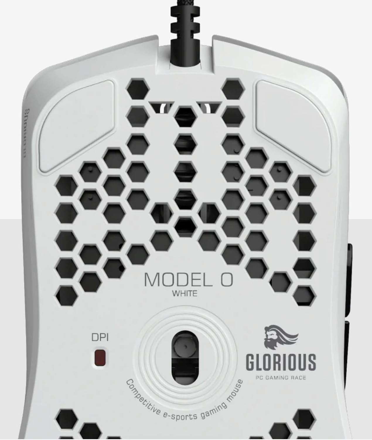 Model O Wired Gaming Mouse 67G Superlight Honeycomb Design, RGB, Pixart 3360 Sensor, Omron Switches, Ambidextrous - Matte White
