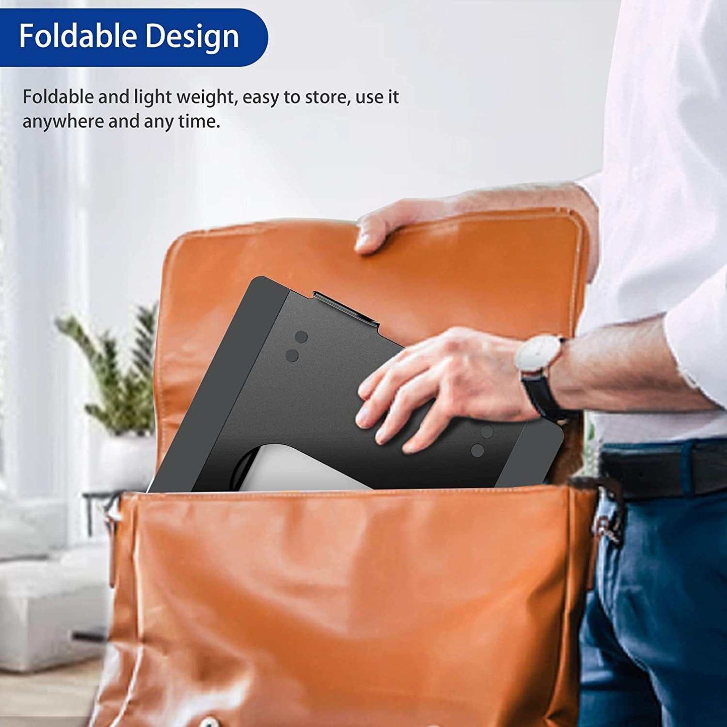 LS10 Aluminum Laptop Stand, Ergonomic Adjustable Notebook Stand, Computer Holder Compatible with Air, Pro, Dell, HP, Lenovo More 10-14" Laptops, Black