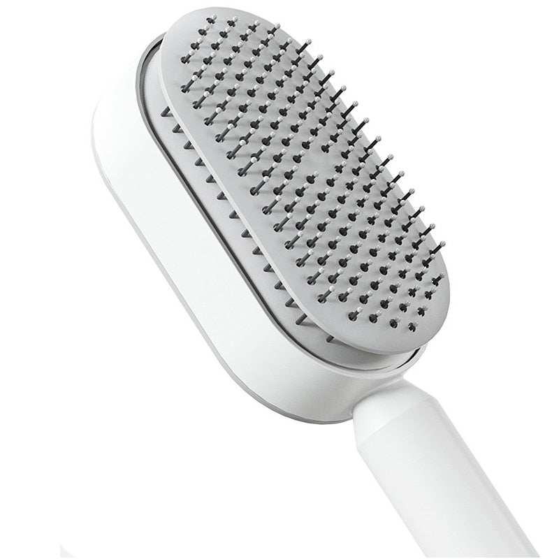 Self Cleaning Hair Brush with airbag massage function for women.