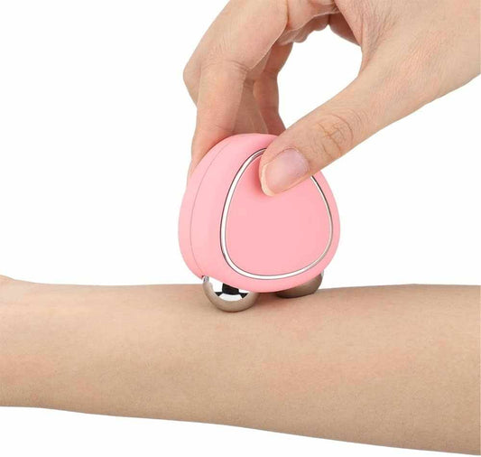 MicroPulse FacialFit Pro pink device in use, enhancing and sculpting features.
