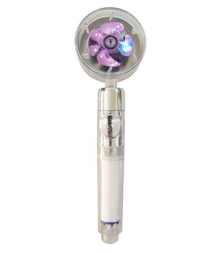 Pressurized shower head with increased water flow for a spa-like experience.