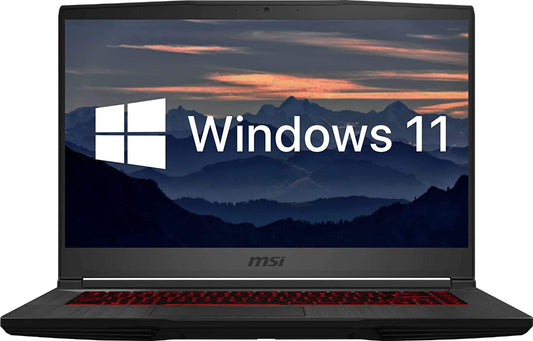 MSI GF65 Gaming Laptop with 15.6-inch FHD 144Hz display, Intel Core i5-10500H, 64GB DDR4 RAM, 2TB PCIe SSD, GeForce RTX 3060, backlit keyboard, Windows 11 Home, black.