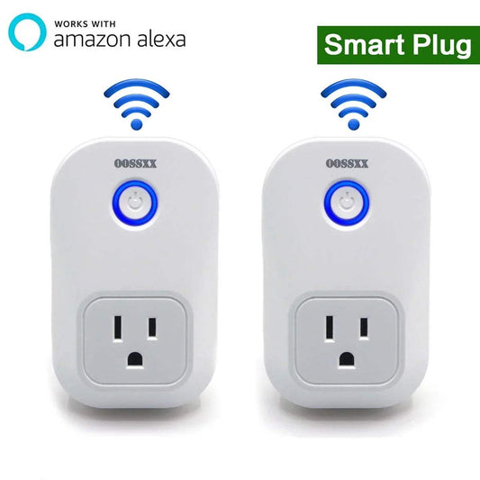 2 packs smart plug 10A 120V WiFi-enabled mini smart outlets with Alexa compatibility, remote control, timer, and waterproof design