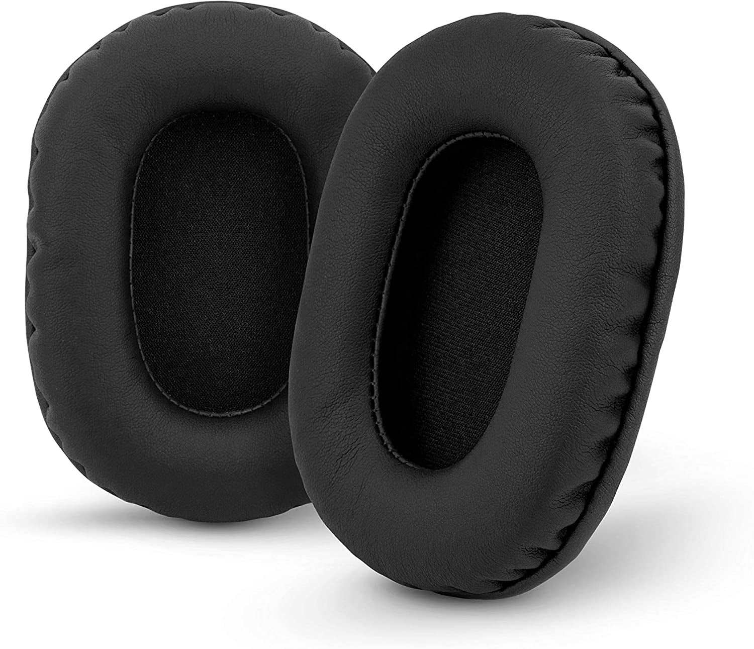 Replacement earpads for Sony MDR 7506 headphones made of black vegan leather with memory foam for comfort and durability.