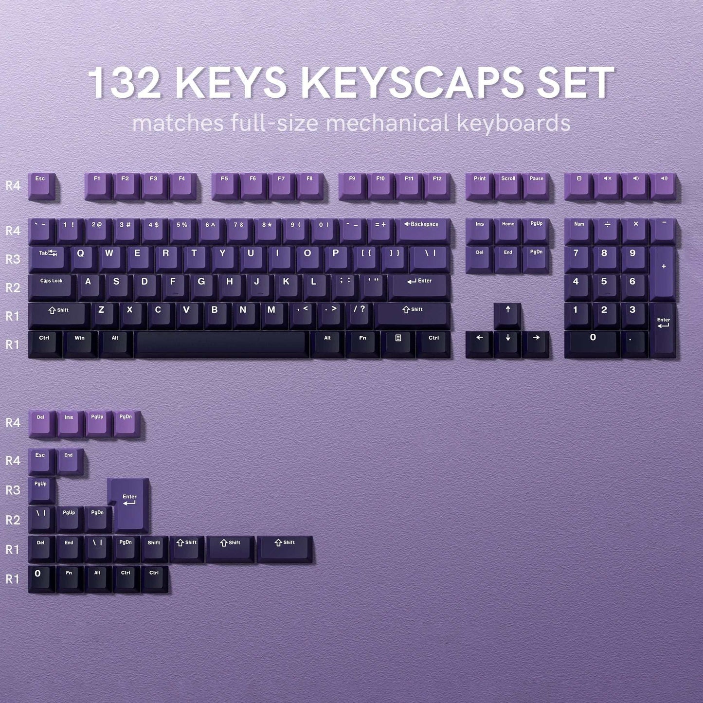 138 Keys Retro Brown Gray PBT Keycap Double Shot Cherry Profile Key Caps for Cherry MX Switches Mechanical Gamer Keyboard