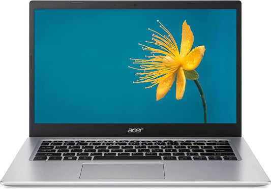 Acer Aspire 5 14-inch FHD thin and light laptop in safari gold with Intel Core i5, 20GB RAM, 512GB SSD, Intel Iris Xe graphics, and Windows 11.